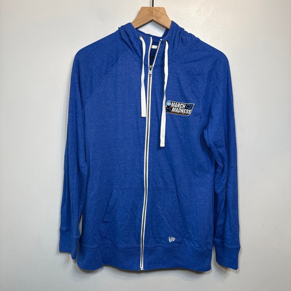 New Era NCAA March Madness Full Zip Hoodie Jacket Blue Men's Size Large